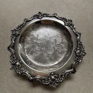 Beautiful Vintage Ornate Sterling Silver (tested) Wine bottle Coaster Hallmarked